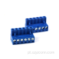 Blocos terminais plugáveis ​​com passo de 5,08 mm azul 6P